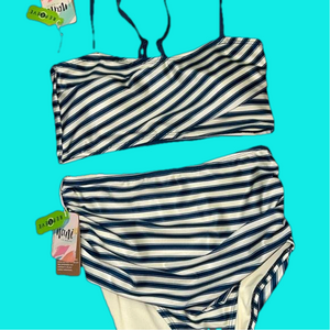 NWT two piece Nani striped swimsuit